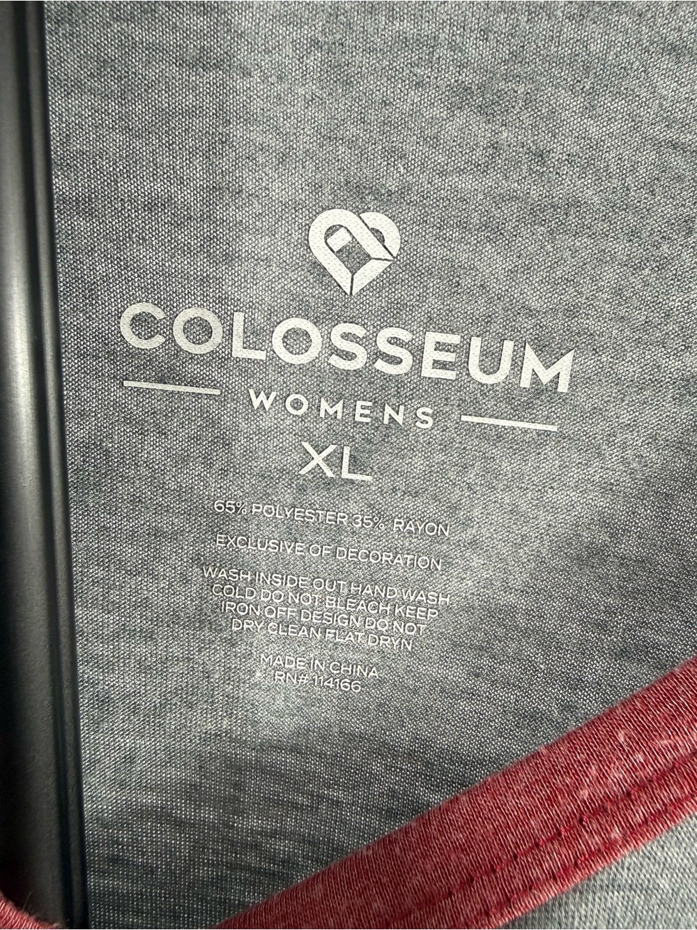 Colosseum Arkansas Razorbacks Rhinestone Raglan Tee XL - Picture 4 of 4
